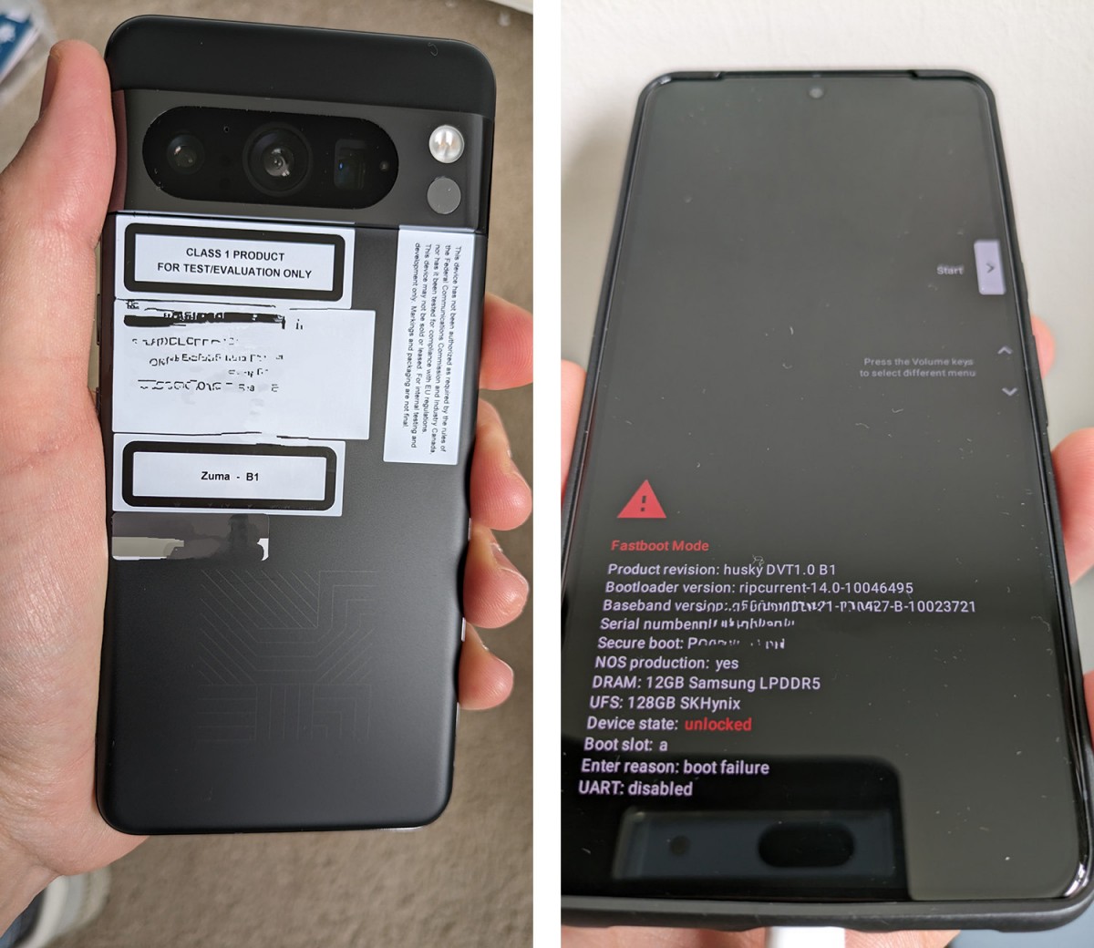 Google Pixel 8 Pro hands-on images leak