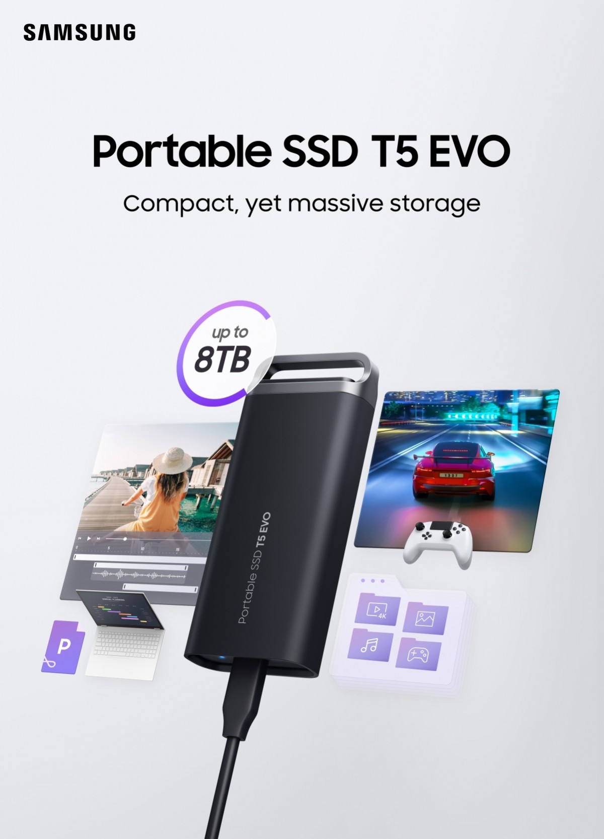 Samsung SSD T5 EVO arrives with up to 8 TB capacity - GSMArena.com
