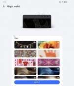 Honor V Purse homescreen, settings menu, dual app multitasking and Magic Wallet