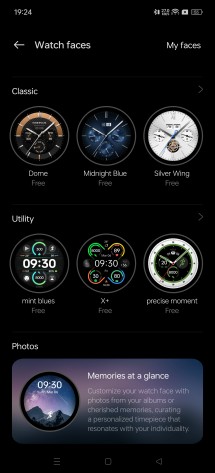 Watch faces