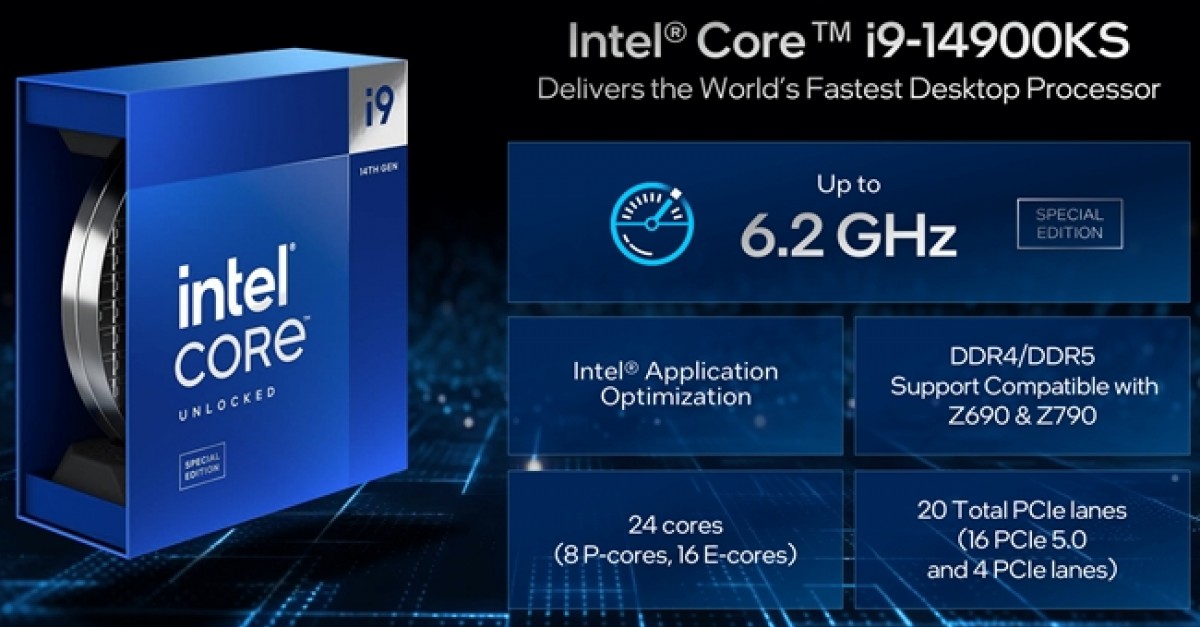 Intel Core i9-14900KS debuts with 6.2 GHz max turbo frequency