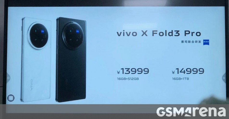 vivo X Fold3 Pro storage configurations and price leak ahead of