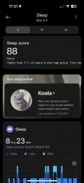 Heart rate, blood oxygen and sleep readings in the Mi Fitness app