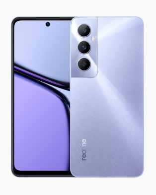 Realme C65 in Black and Purple