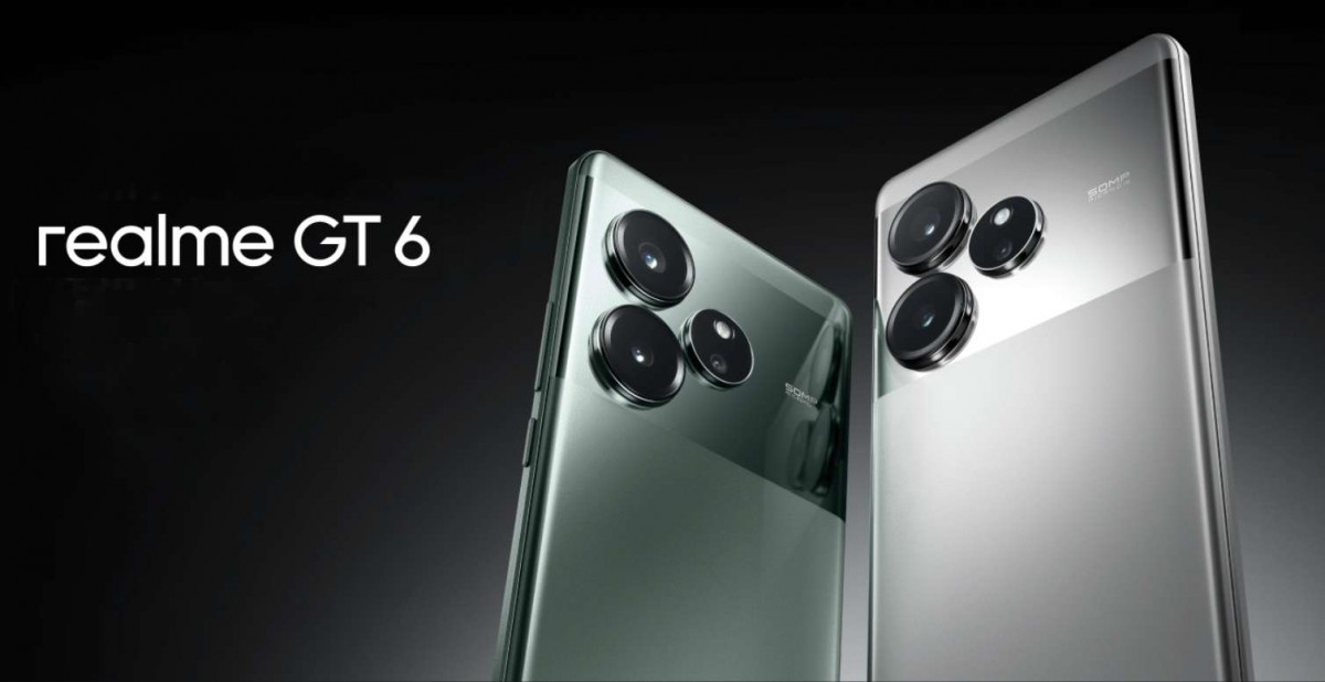 Realme GT6 5G 8+256 GB, Snapdragon 8s Gen 3, Display 6000nit, Fotocamera Sony LYT-808 OIS, Carica 120W, Batteria 5500mAh, Verde (senza Adattatore)