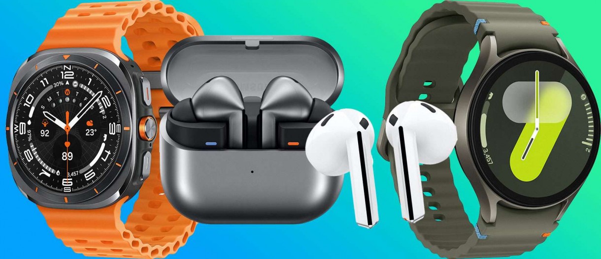 Samsung Galaxy Watch7, Watch Ultra, Buds 3 and Buds 3 Pro renders