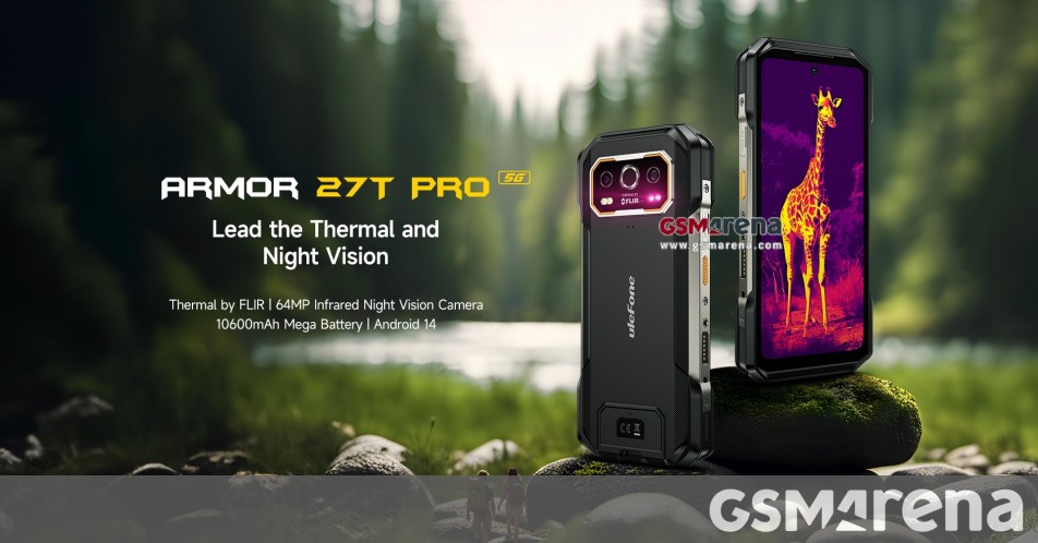 Here's the Ulefone Armor 27T Pro with thermal camera and 10,600