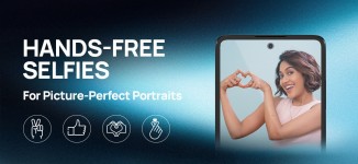 50MP selfie camera with hands-free mode