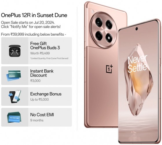 OnePlus 12R Sunset Dune launched in India, sales begin July 20