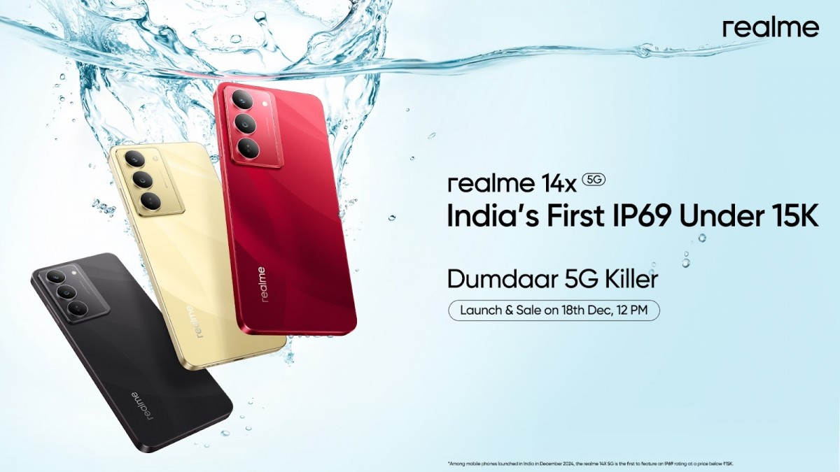 Realme 14x's launch date, design, and price segment officially