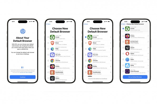 Apple current browser choice screen