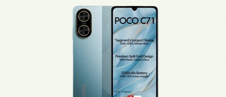 Poco C71 arrives with a 120Hz screen and 5,200 mAh battery