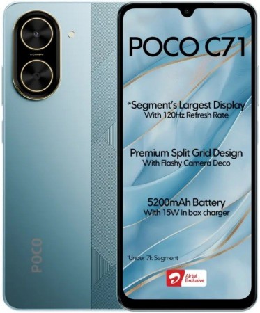 Poco C71 arrives with a 120Hz screen and 5,200 mAh battery