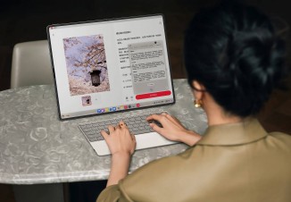 Huawei MateBook Fold Ultimate with the wireless keyboard