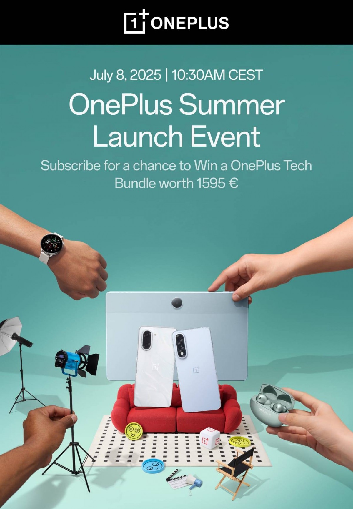 OnePlus will unveil the Nord 5 and Nord CE5 on July 8, Nord 5 will use the Snapdragon 8s Gen 3