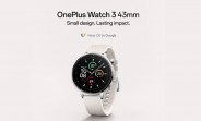 OnePlus Watch 3 43mm model's features and color options revealed ahead of July 8 launch