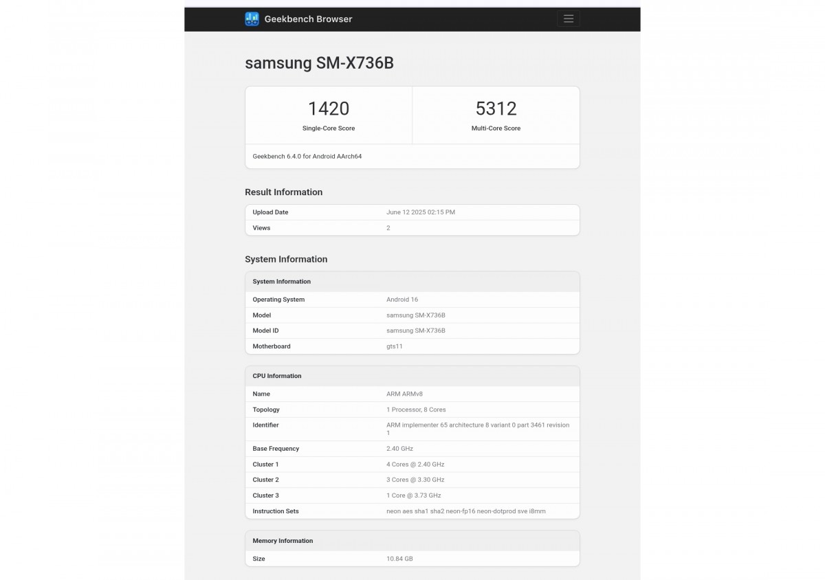 Samsung Galaxy Tab S11 Ultra runs Geekbench, here's the chipset it will use
