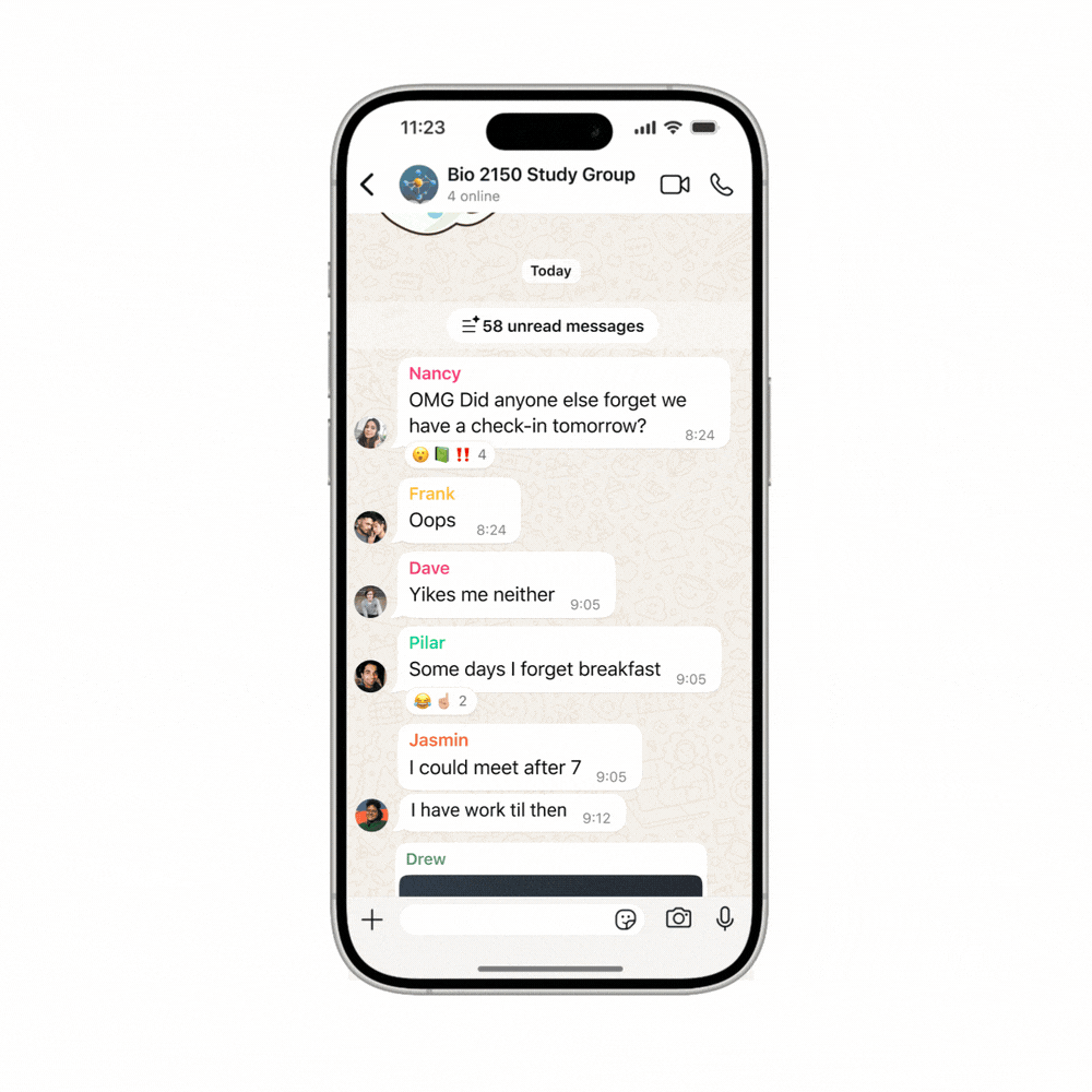 WhatsApp now lets you summarize unread messages with the help of AI
