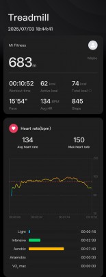 Fitness tracking tests: Xiaomi Band 10 (left) vs Huawei Watch Fit 3 (right)