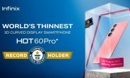 Infinix Hot 60 Pro+ awarded Guinness World Record as the world's thinnest 3D curved display smartphone