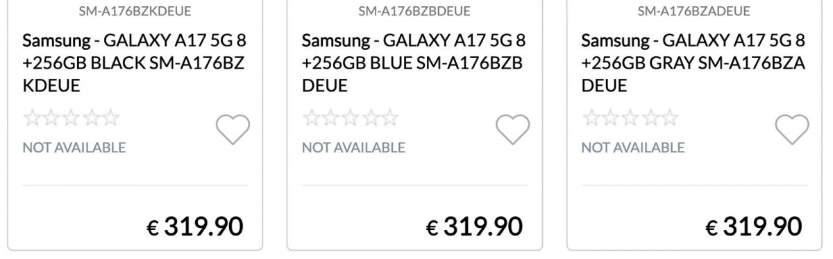 Samsung Galaxy A17 4G and A17 5G listed in Europe, here are the prices