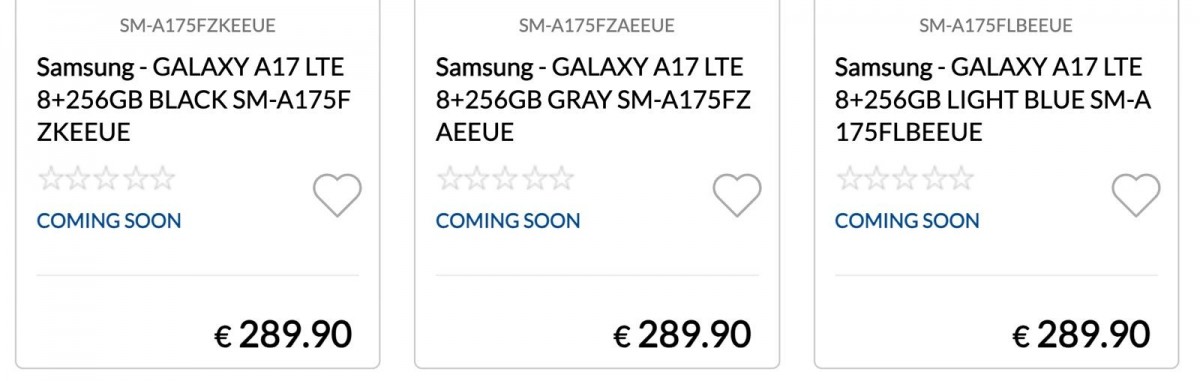 Samsung Galaxy A17 4G and A17 5G listed in Europe, here are the prices
