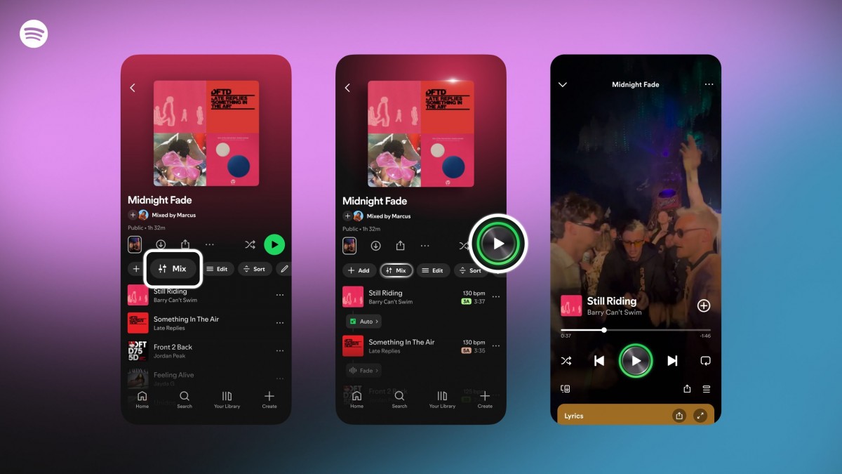 Spotify now lets you mix your playlists with your own transitions