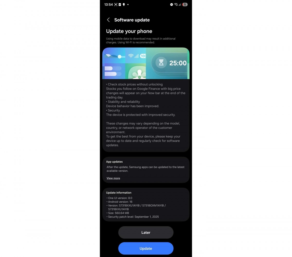 Samsung Galaxy S25 FE receives its first update, here's what's new