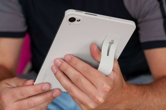 Kickstand and a place to hold on to