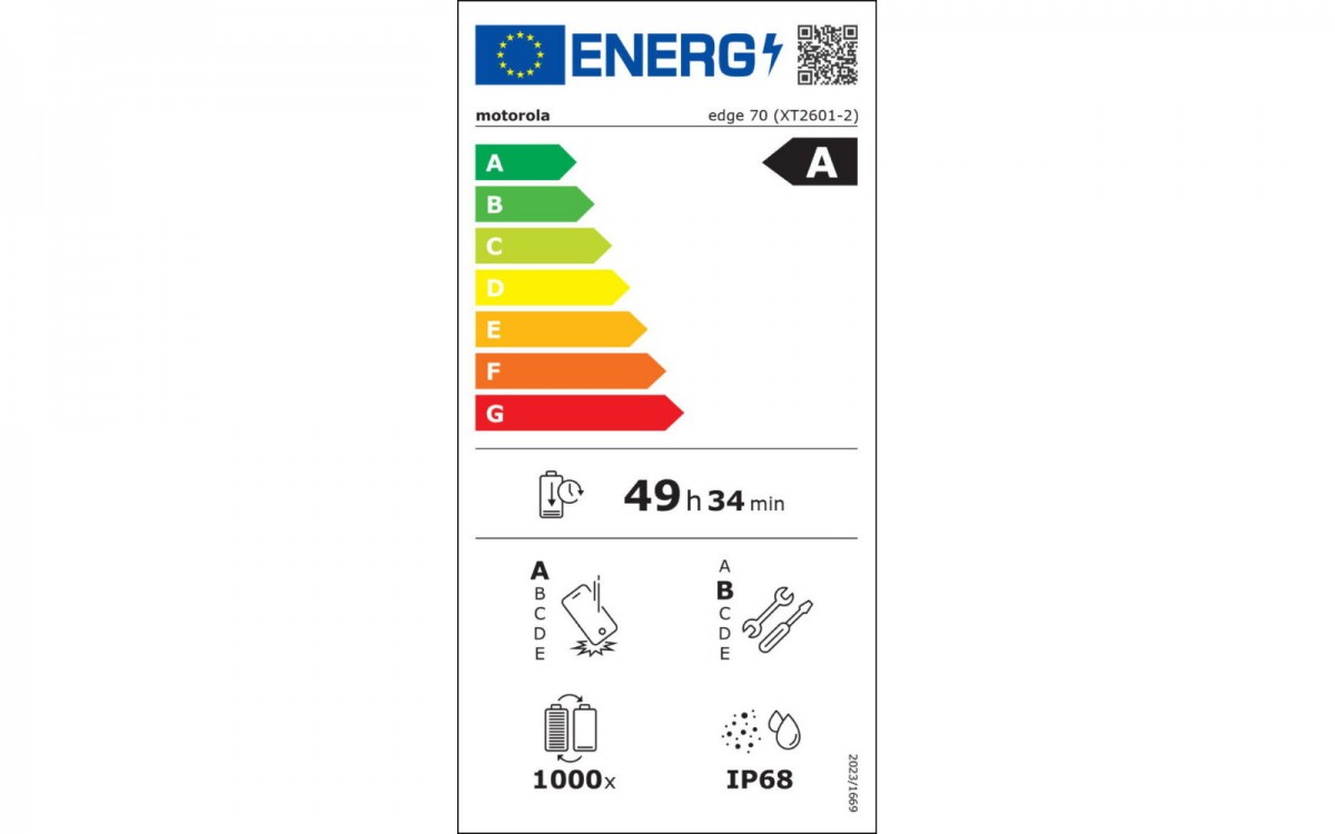 Motorola Edge 70 leaks in more press renders, its EU Energy label is out too