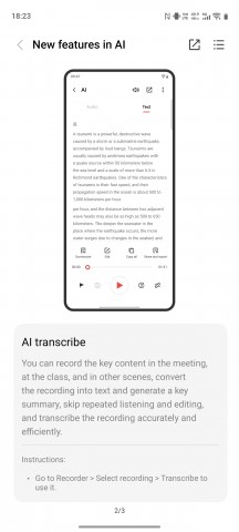 AI Transcribe - vivo OriginOS 6 Global hands-on