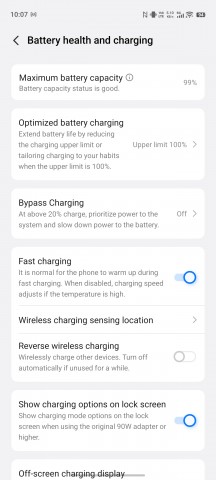 Battery settings - vivo OriginOS 6 Global hands-on
