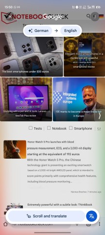 Scroll and translate - vivo OriginOS 6 Global hands-on