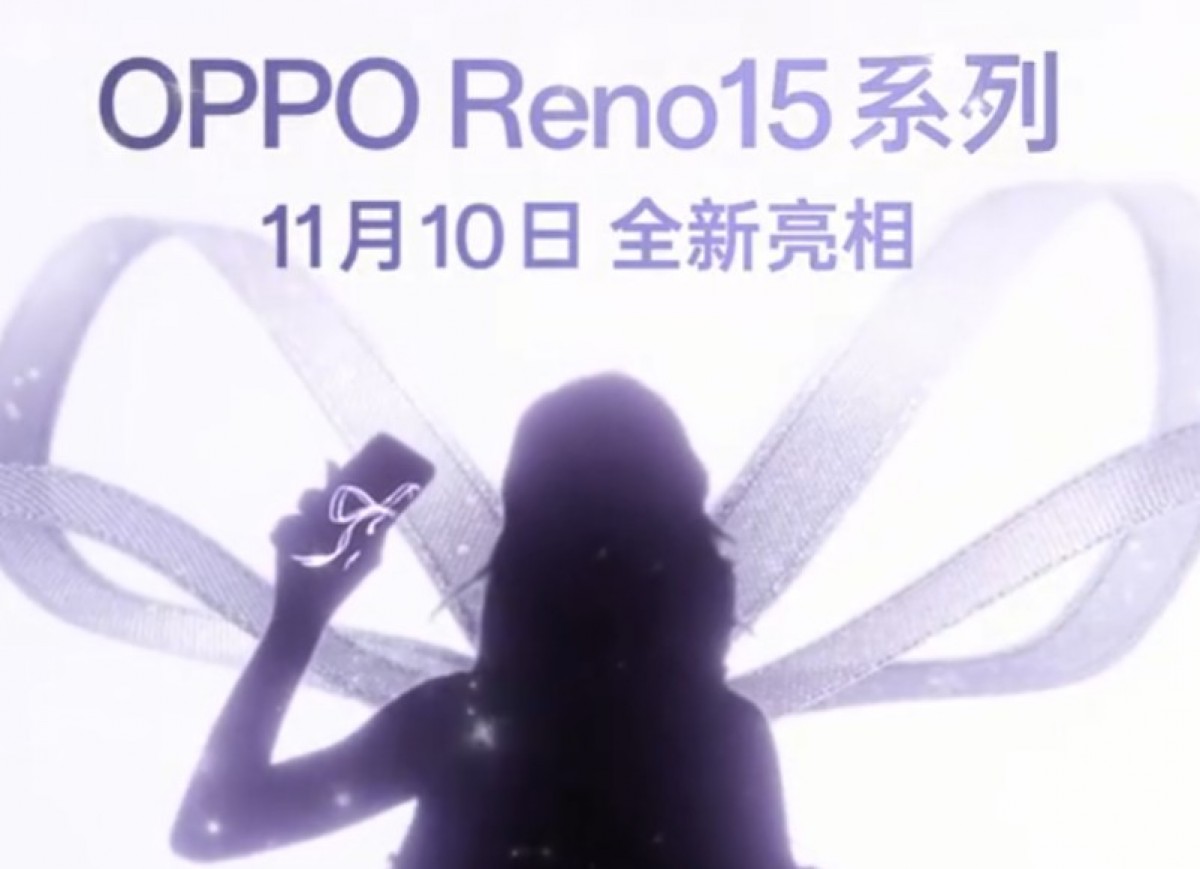 Oppo Reno15 series officially teased, to debut on November 10