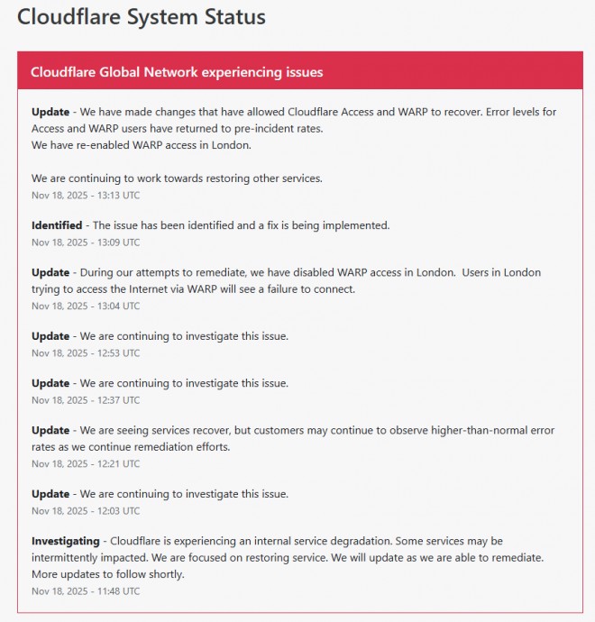 Cloudflare is down, causing problems on many popular sites