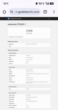 Motorola Edge 70 Ultra/X70 Ultra (XT2603-1): Geekbench results