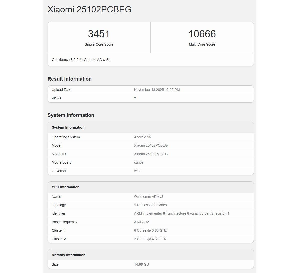 Poco F8 Ultra runs Geekbench as its launch is probably approaching