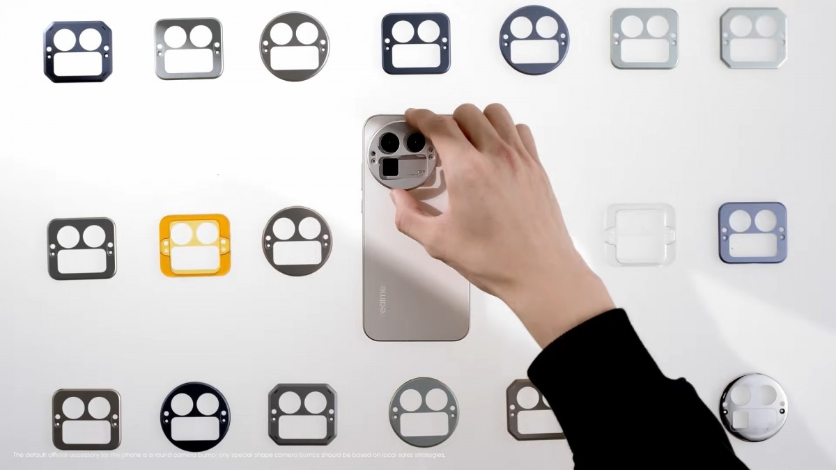 Realme shows the full range of GT 8 Pro replacement camera bumps in latest teaser