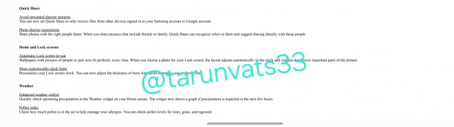 Leaked Samsung One UI 8.5 changelog