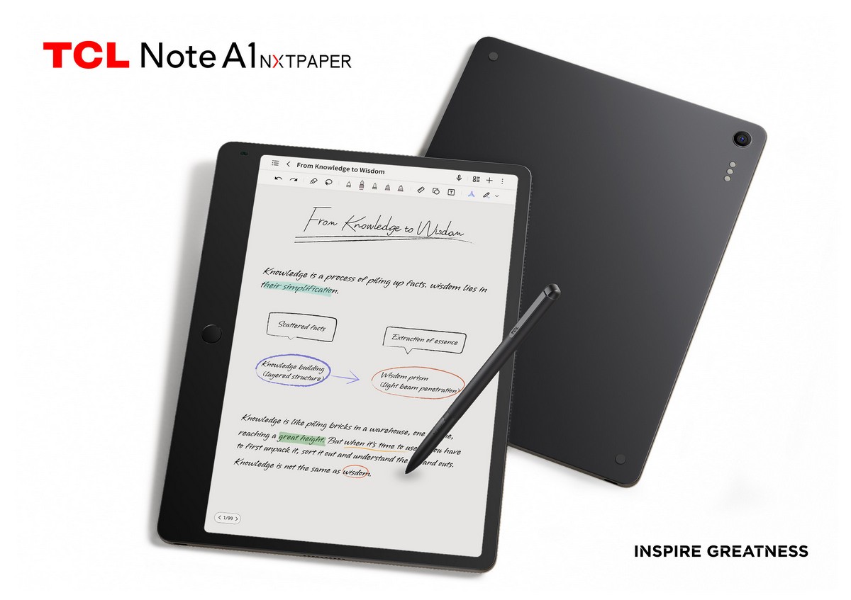 TCL unveils the Note A1 NxtPaper digital notepad - GSMArena.com news