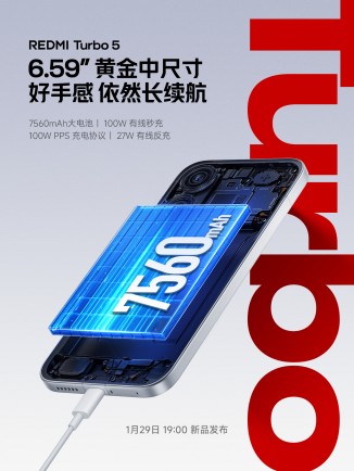 Redmi Turbo 5 key specs confirmed ahead of launch - GSMArena.com news