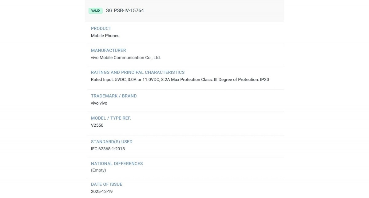 vivo V70 FE, iQOO 15R, and iQOO Z11x are all on the way, certifications prove