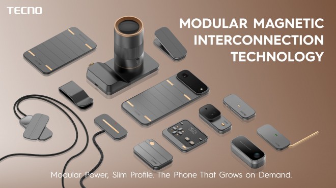 Tecno shows off an ultra-slim modular phone with magnetic attachment and physical pins - GSMArena.com news