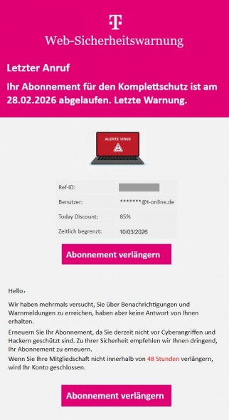 Spam e-posta örneği