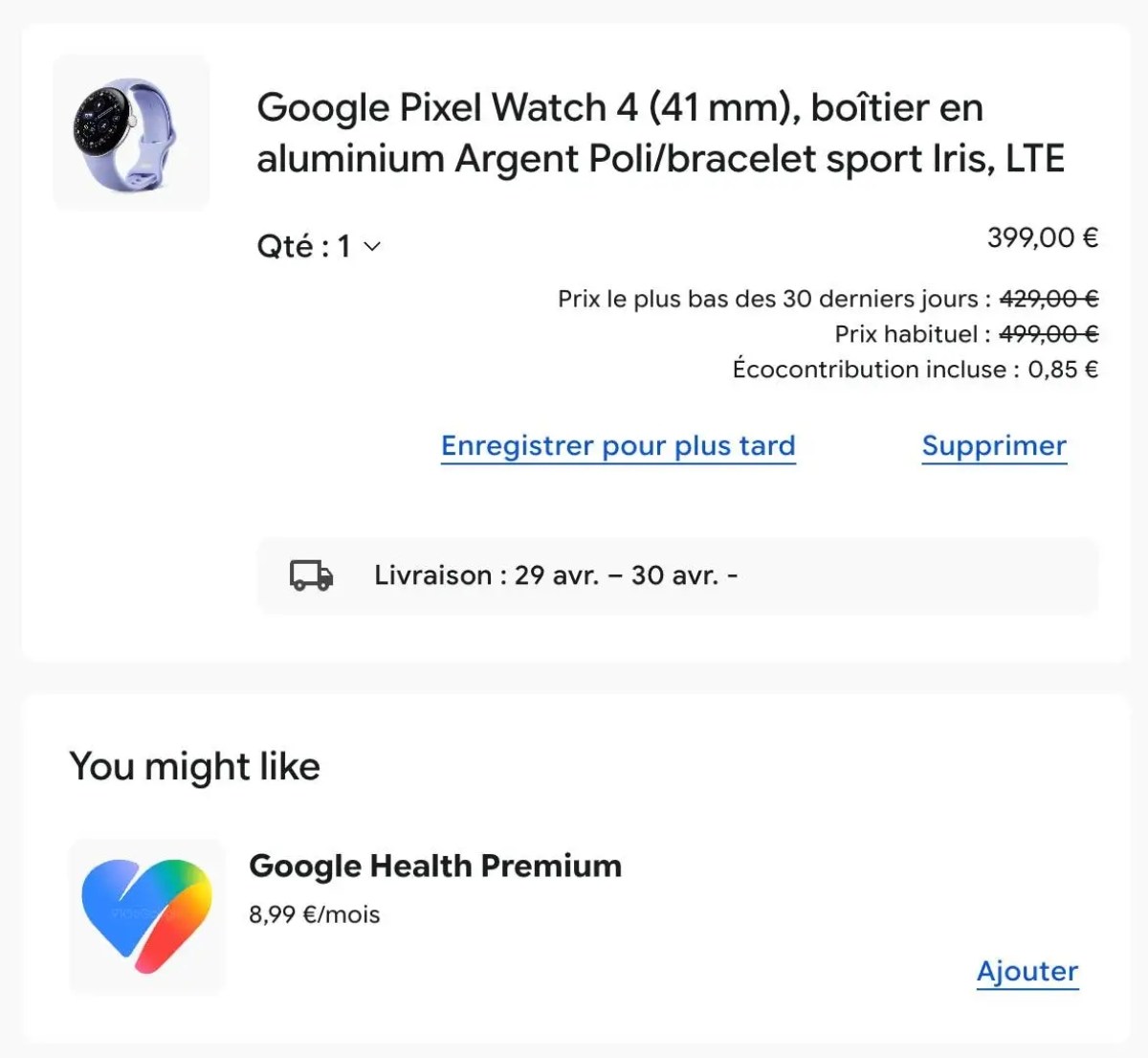 Google Health Premium seçenekleri