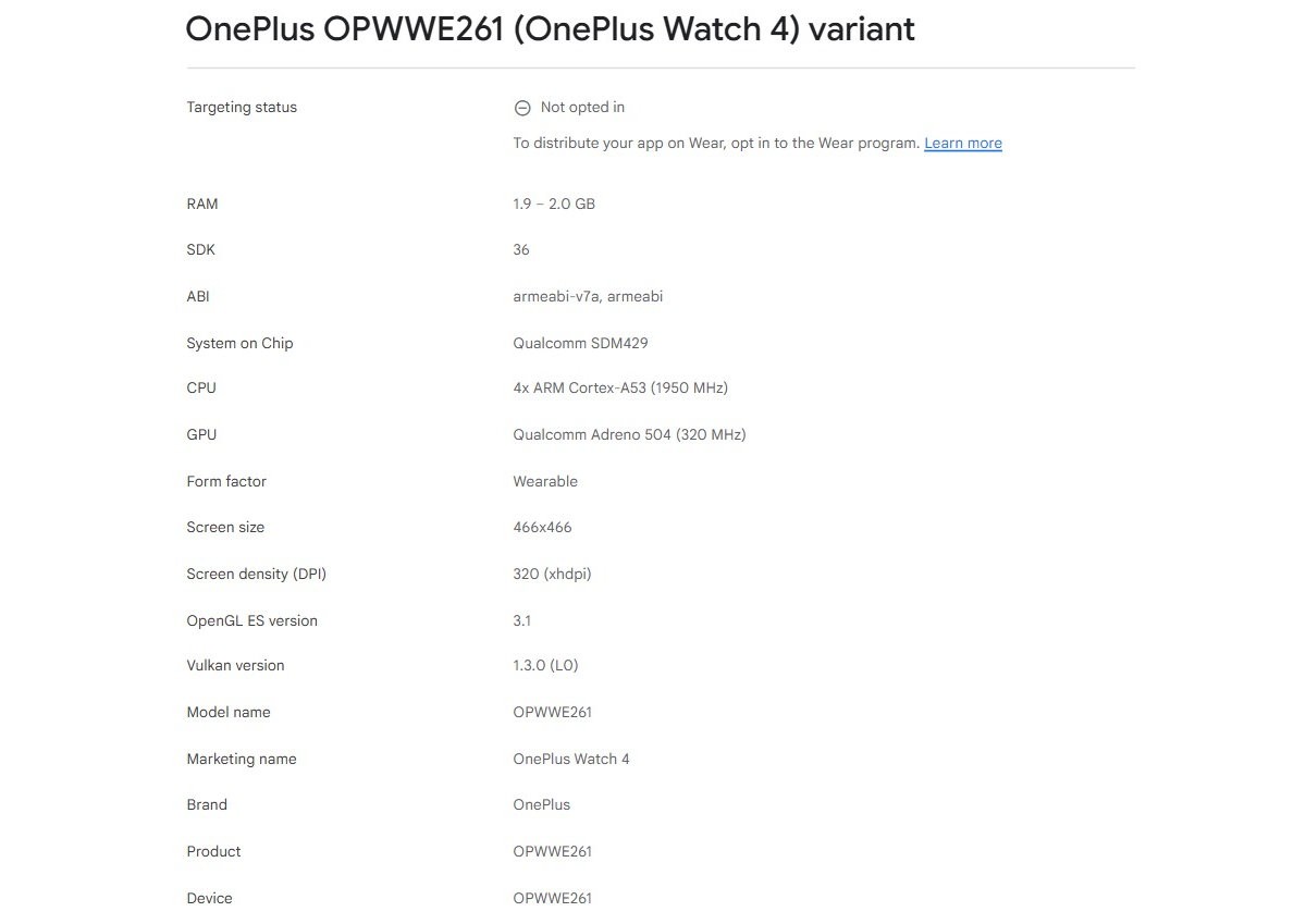 OnePlus Watch 4 teknik detaylar
