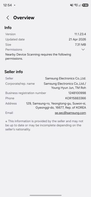 Samsung Galaxy Glasses pil seviyesi