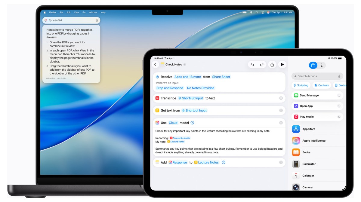 Apple AI model seçenekleri