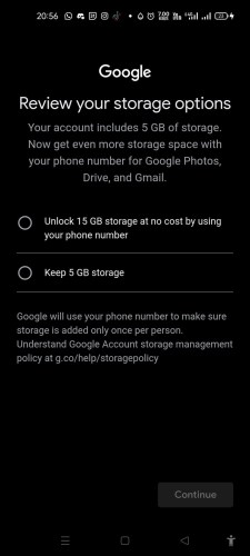 New Gmail account with 5GB storage