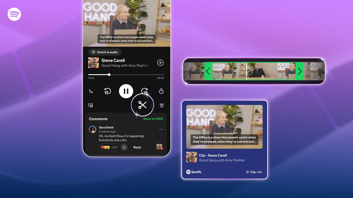 Spotify podcast klip özelliği